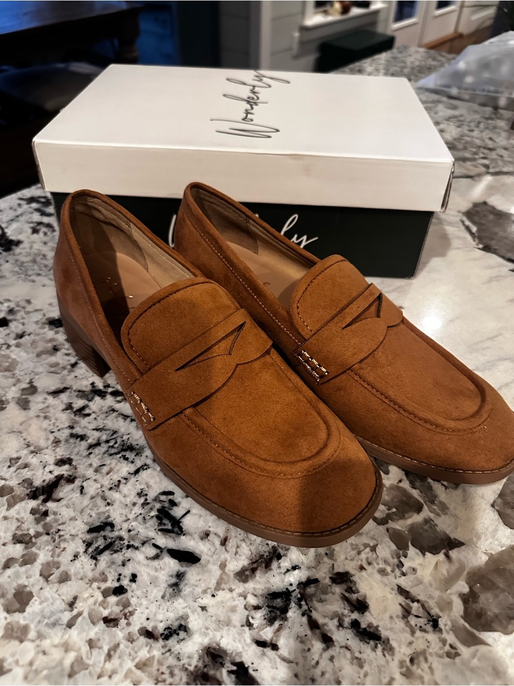NWT Loafers faux suede by Wonderly